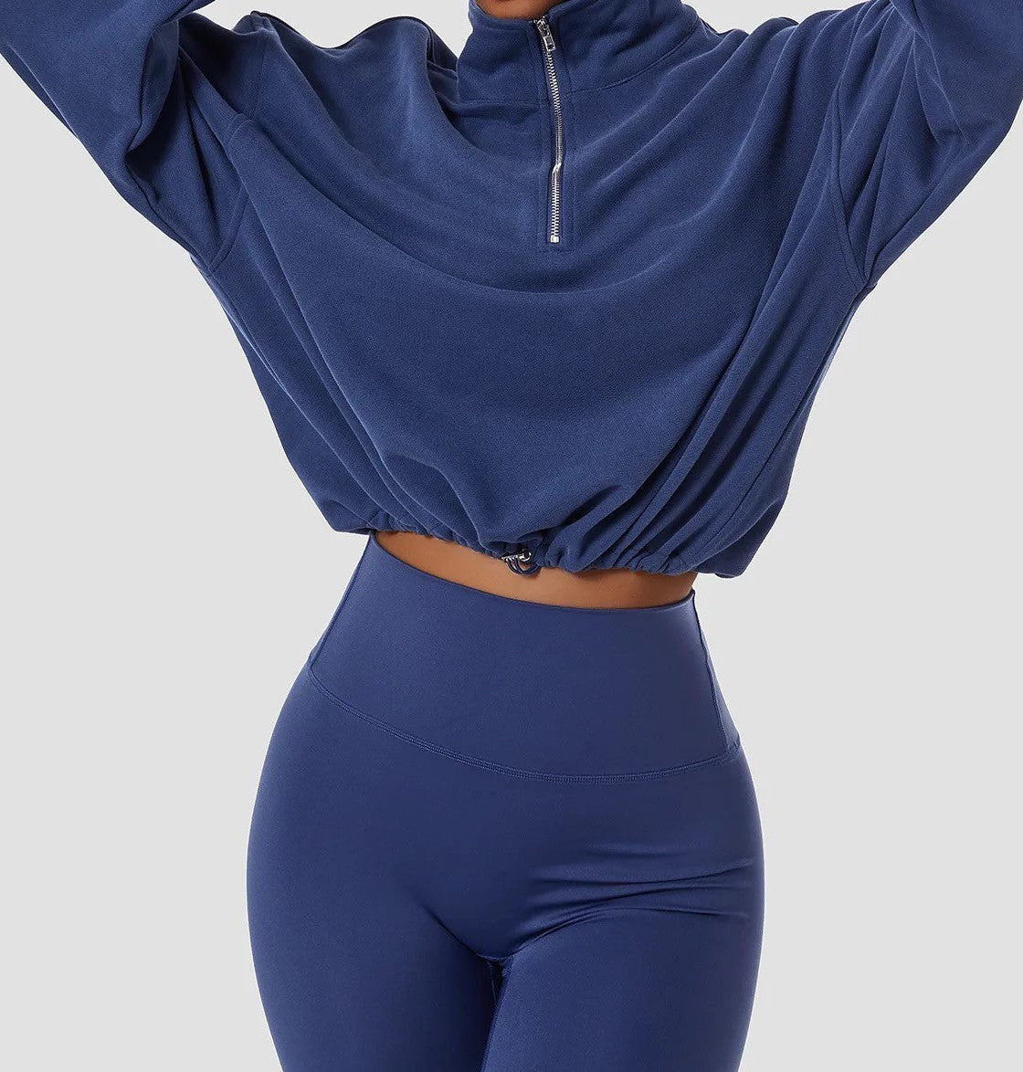 GymBabe Three Piece Set in Dark Blue (Made with recycled material)