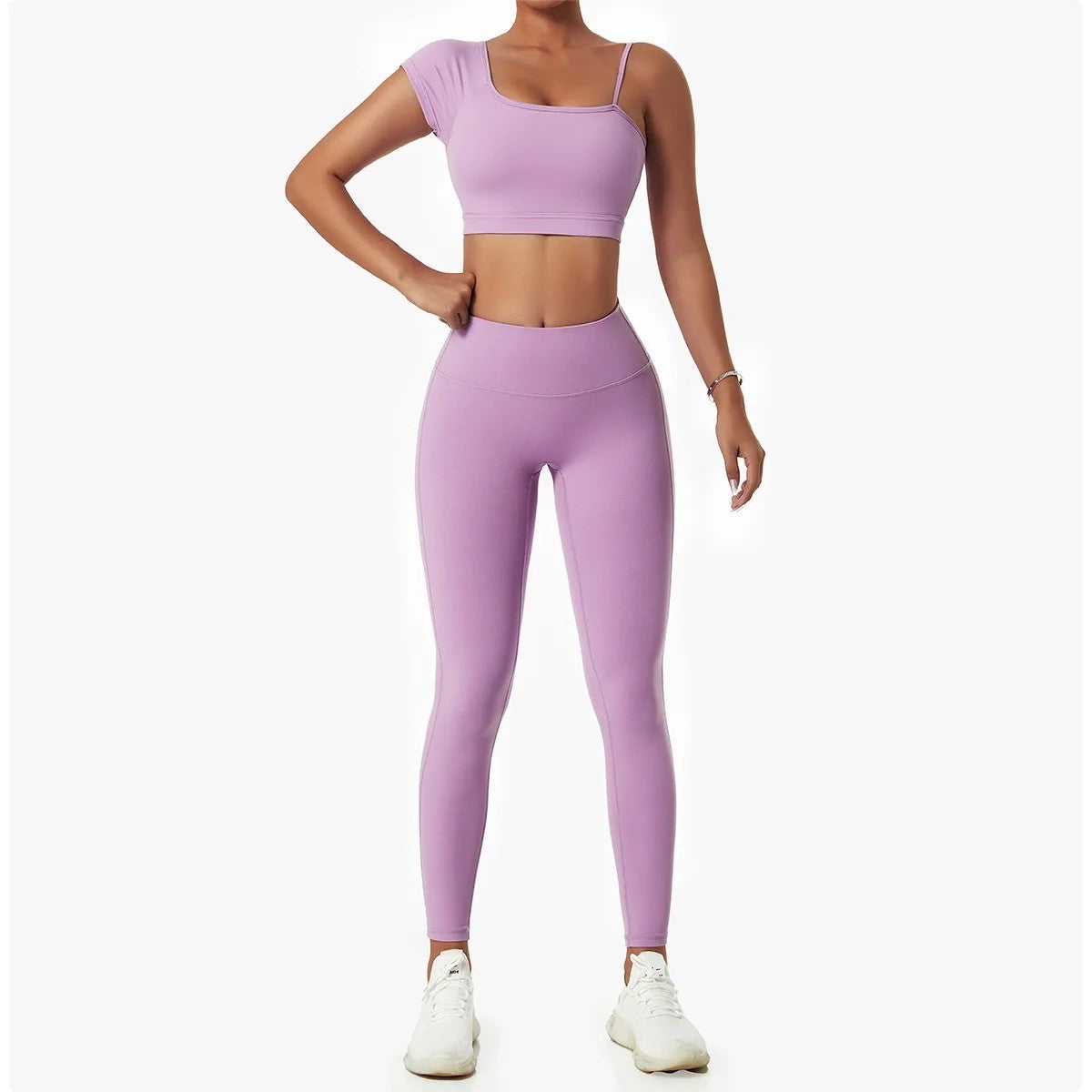 GymBabe Three Piece Set in Lilac (Made with recycled material)