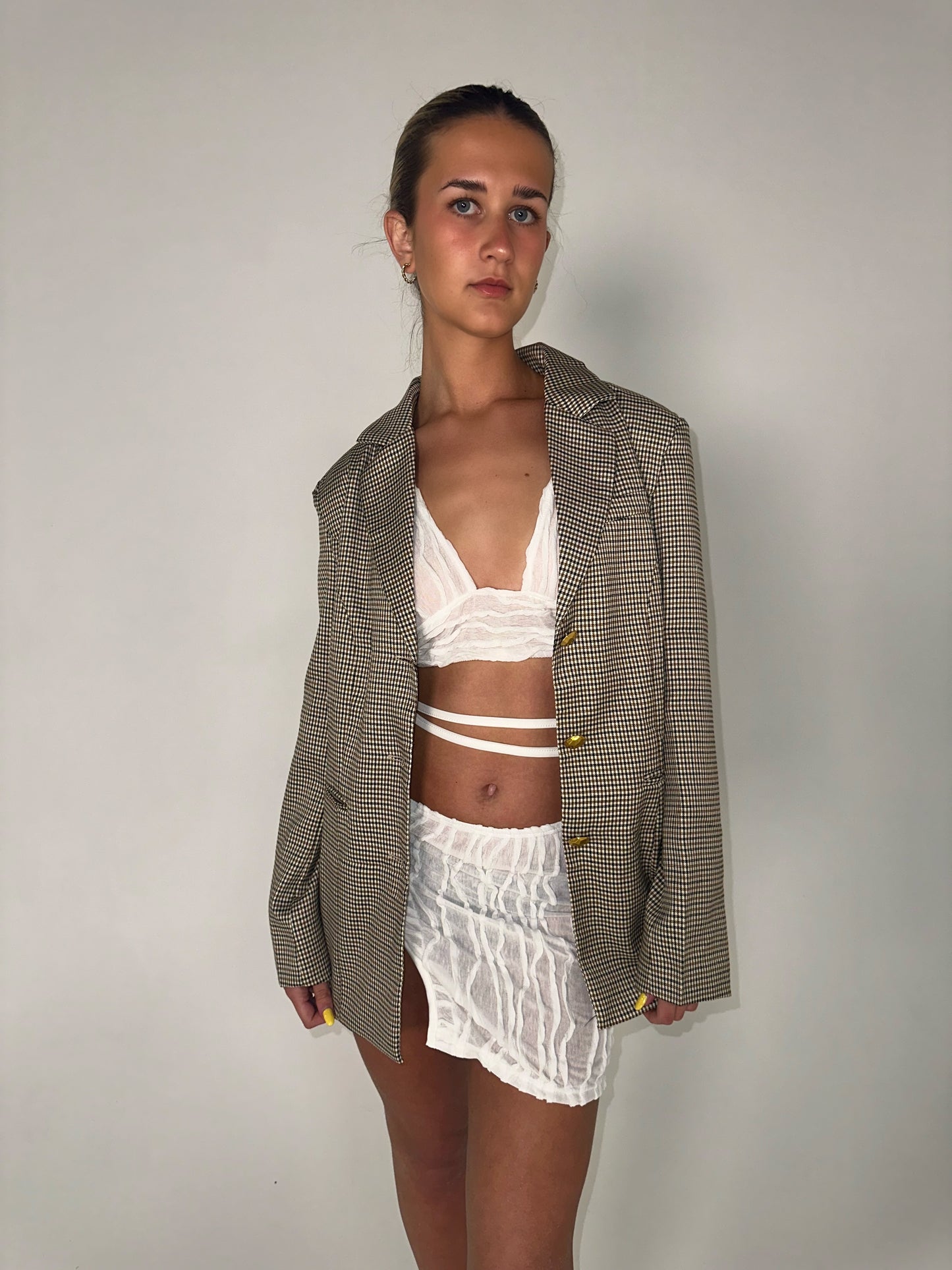 Tweed Style Fitted Blazer