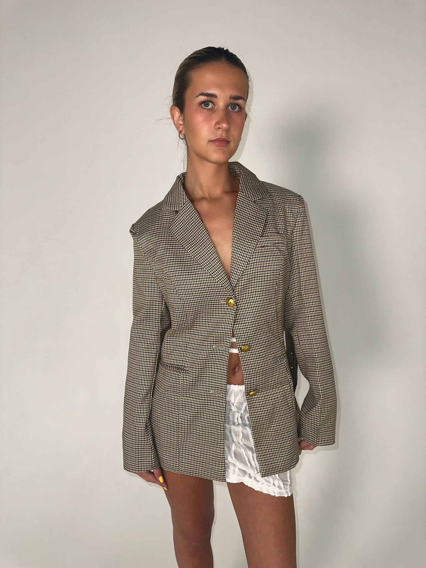 Tweed Style Fitted Blazer