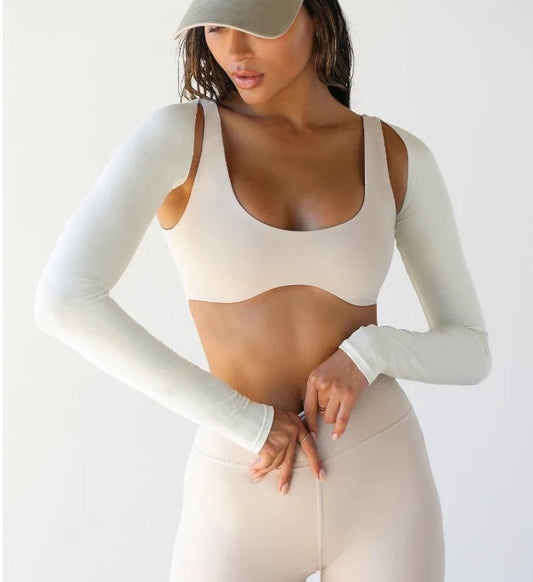 Crop Top and Bolero Set in Cream