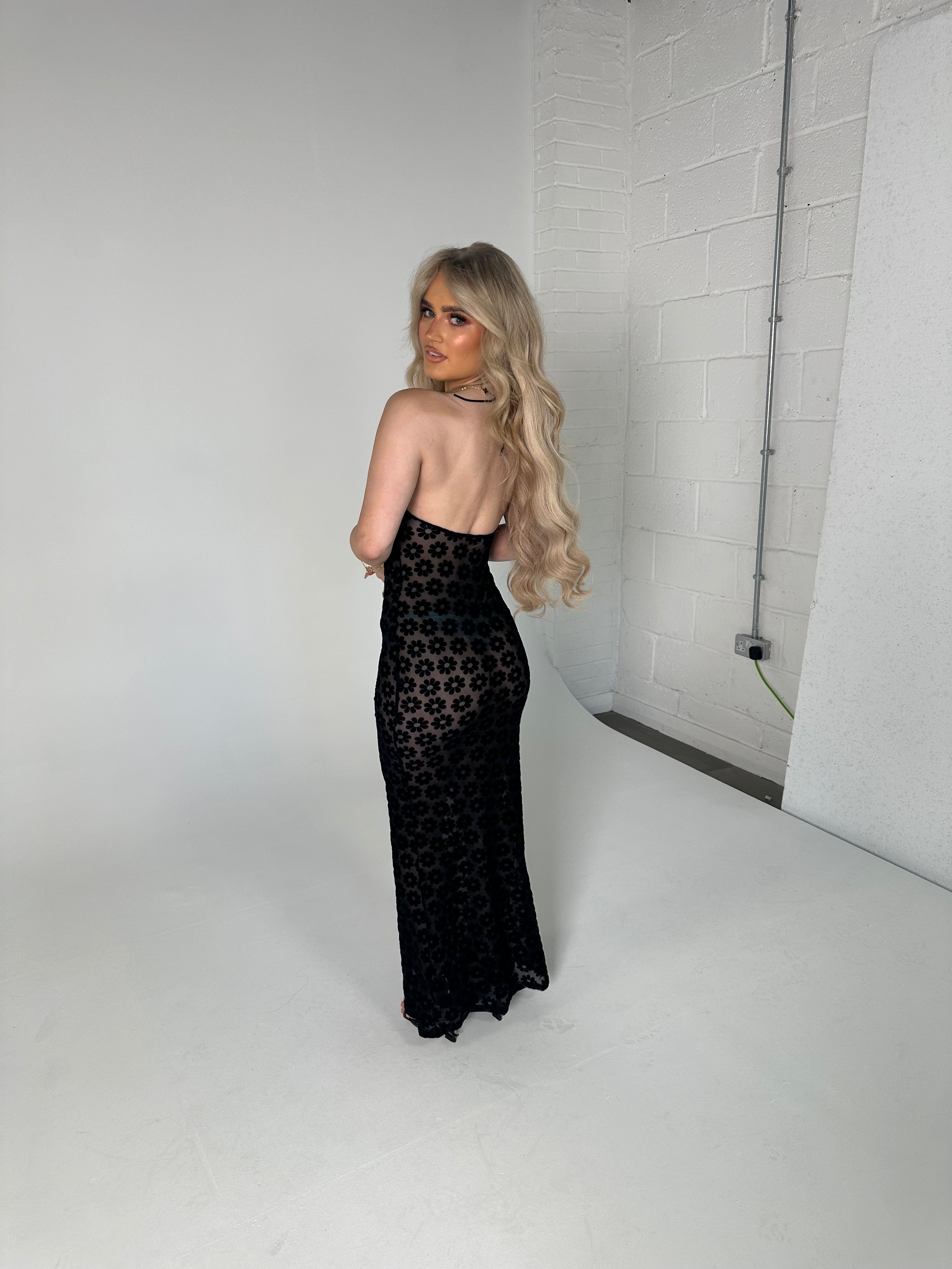 Bralet Style Halter Maxi Dress