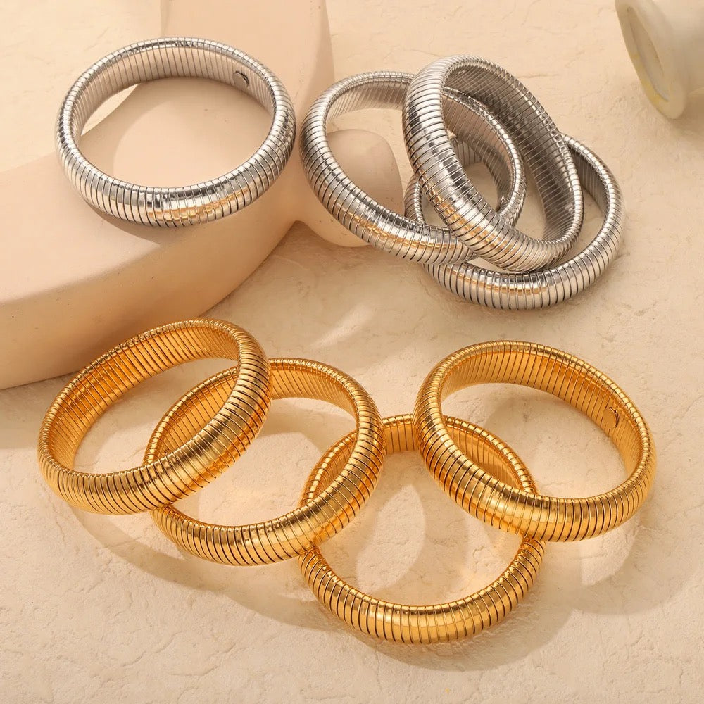 Set of Four Gold or Silver Bangles