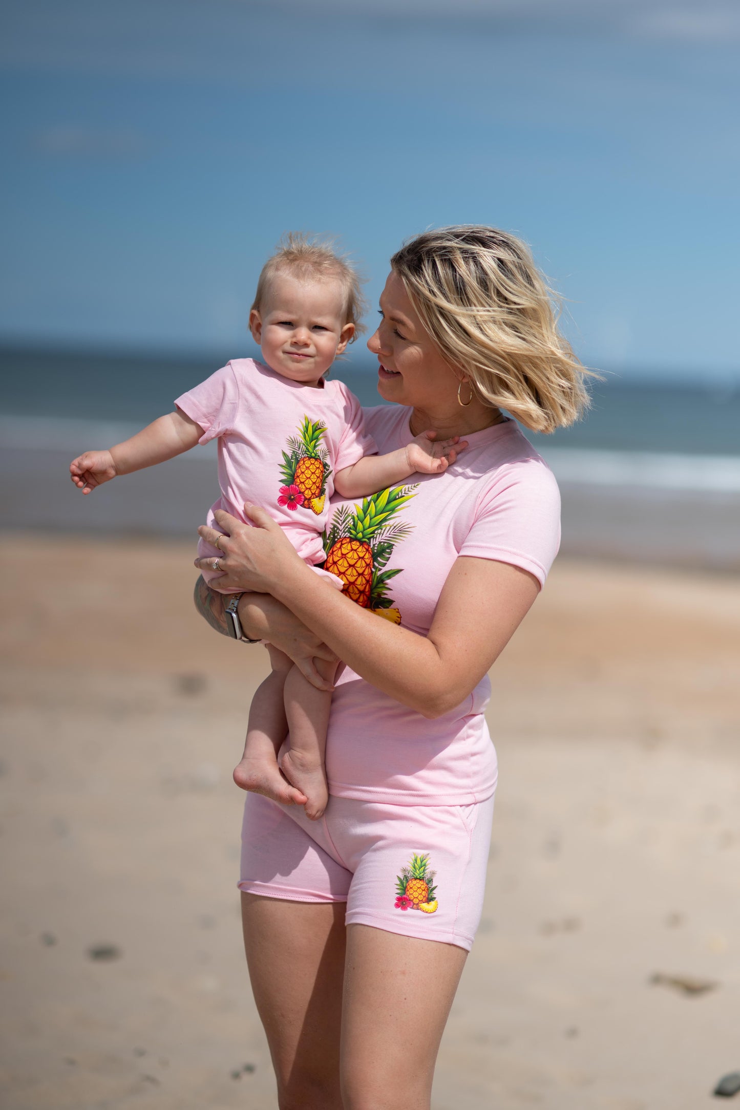 Pink Pineapple Shorts - Women