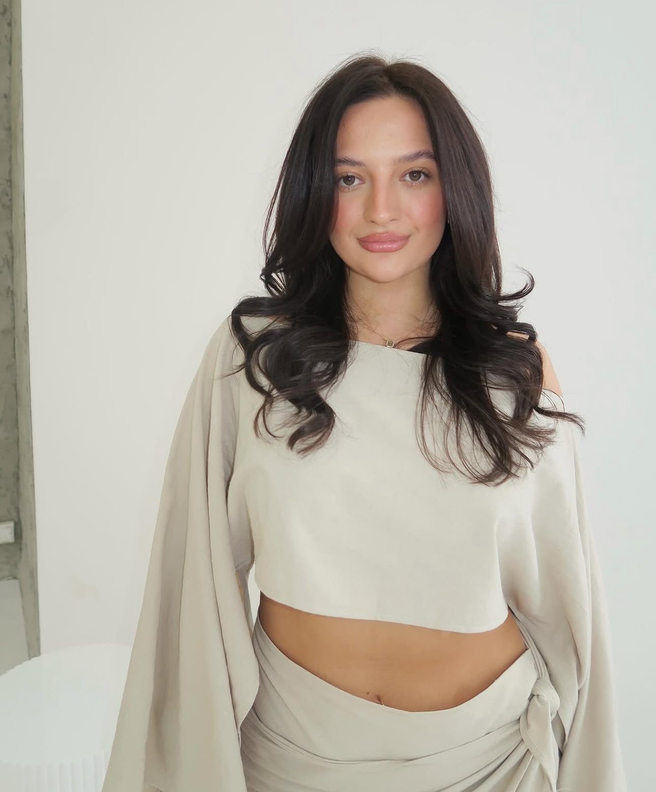 Boho Bardot Crop Top and Tie Side Skirt