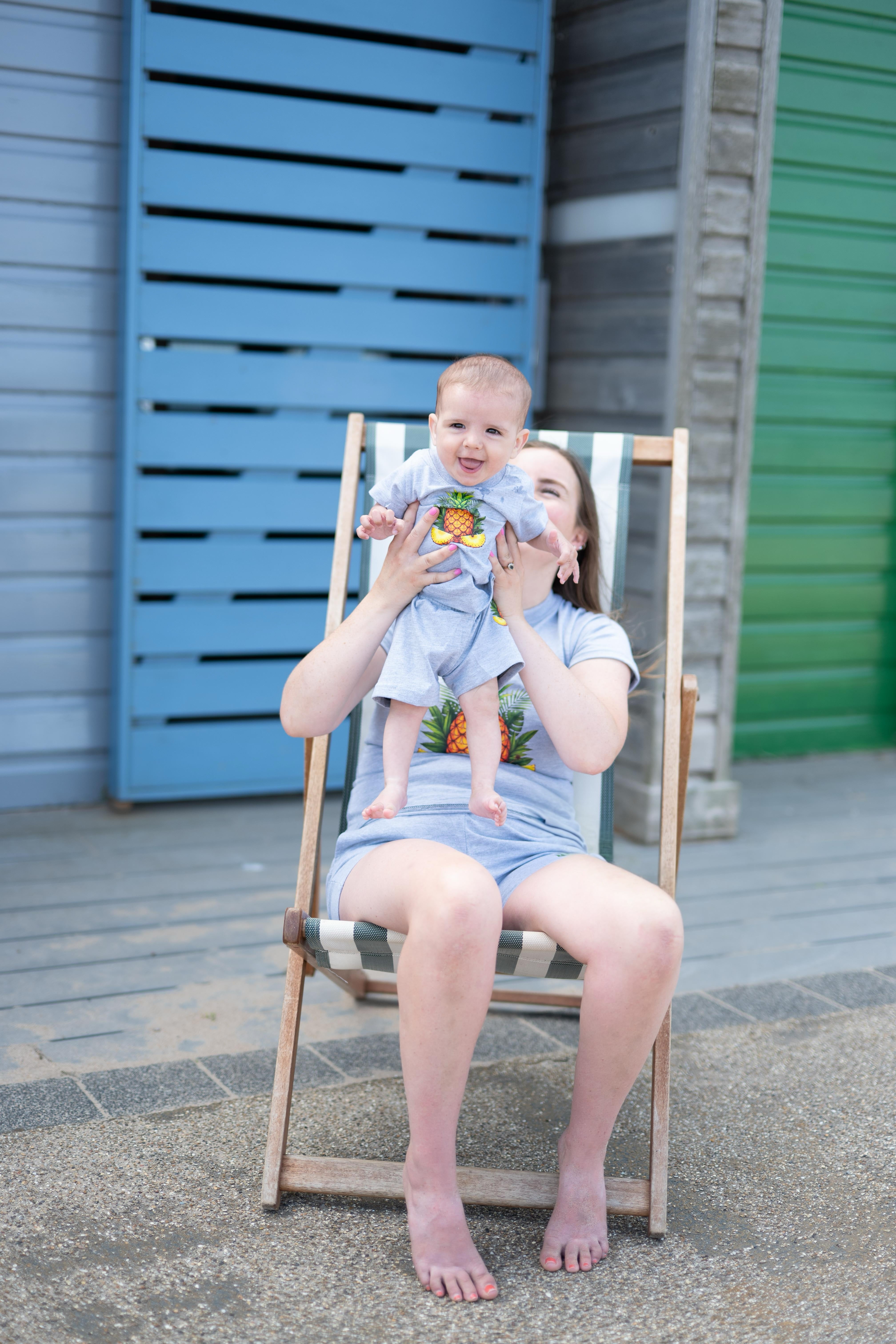 Grey Pineapple Shorts - Kids
