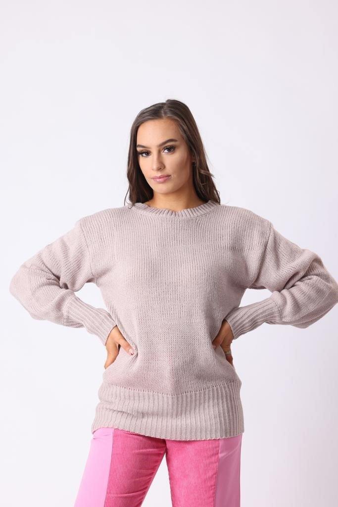 Backless Bell Sleeve Jumper in Beige - watts that trend