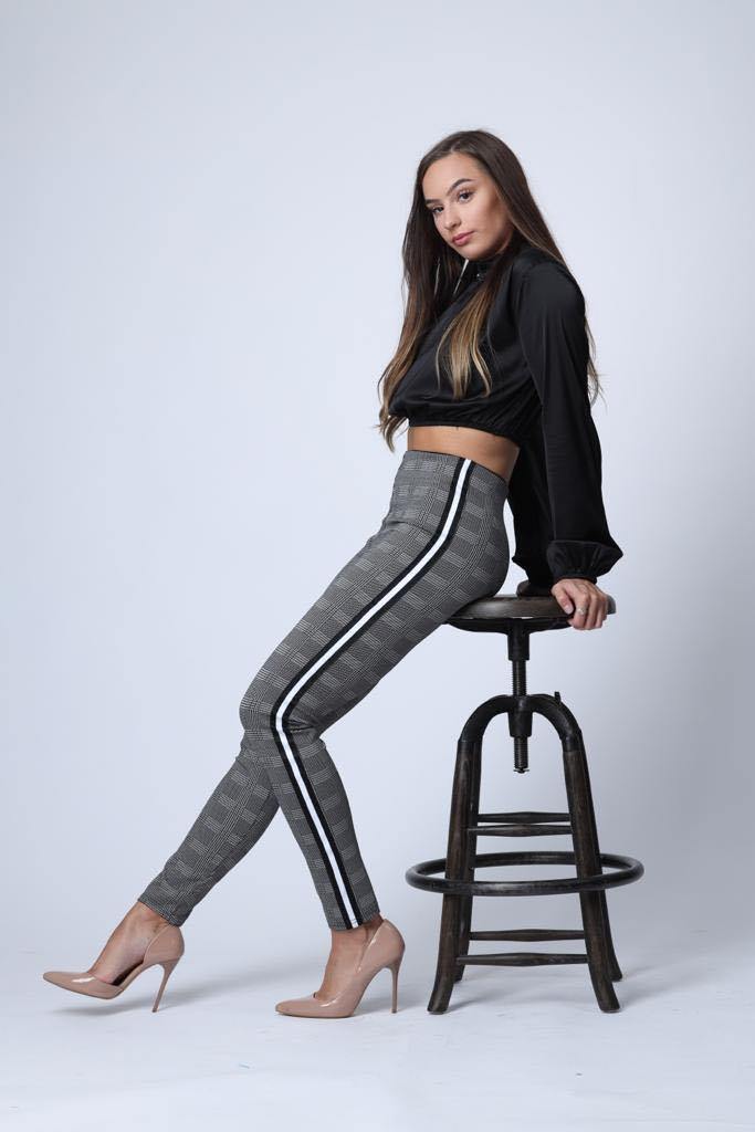 Checked Side Stripe Trousers - watts that trend