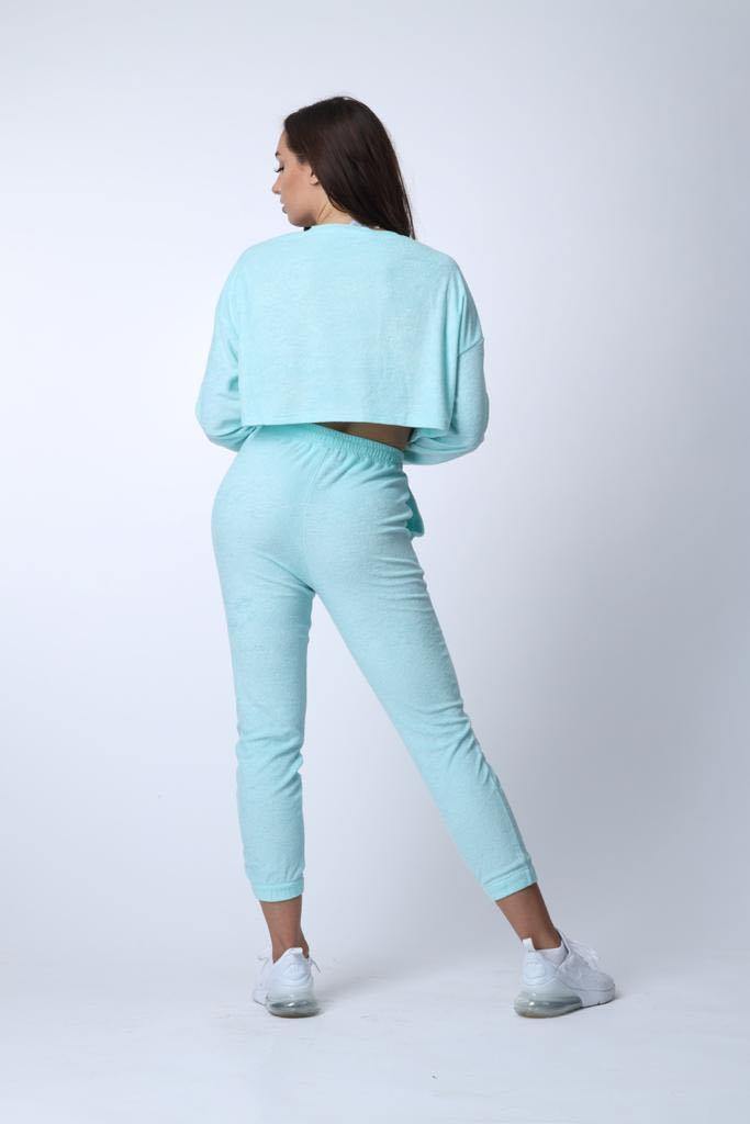 Just Chillin' Cropped Joggers in Mint - watts that trend