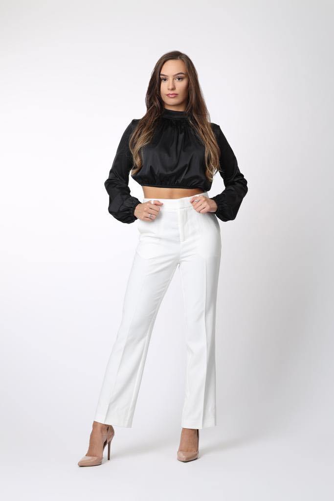 The Power Suit Trousers in White - watts that trend