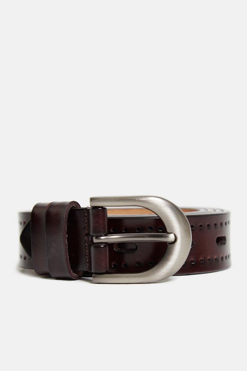 Vintage Style Belt in Burgundy - watts that trend