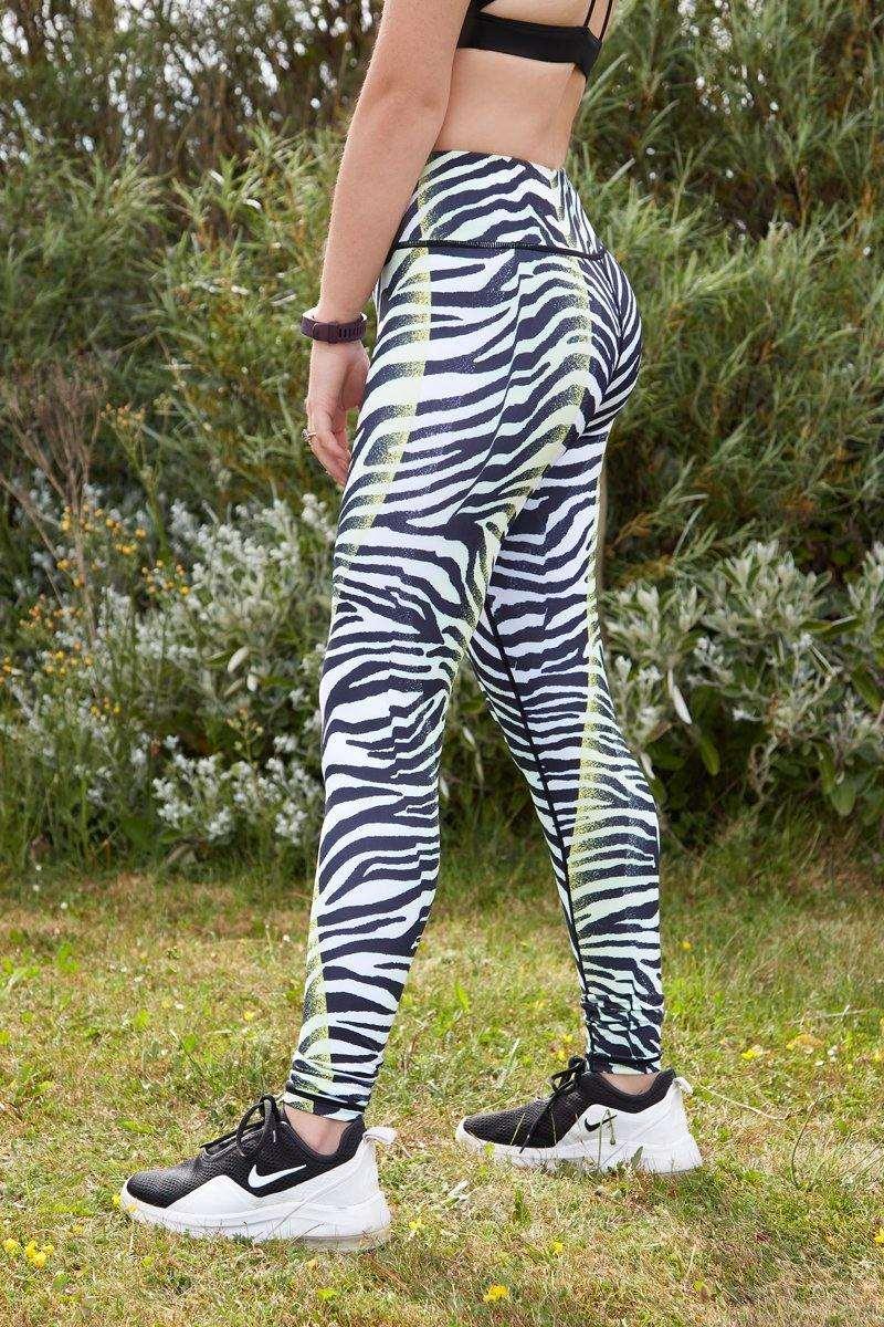 Zebra Print Sports Leggings - watts that trend