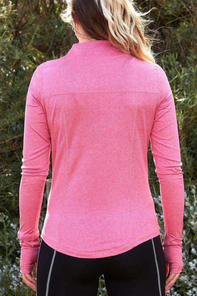 Zip Up Sports Jacket in Pink - watts that trend